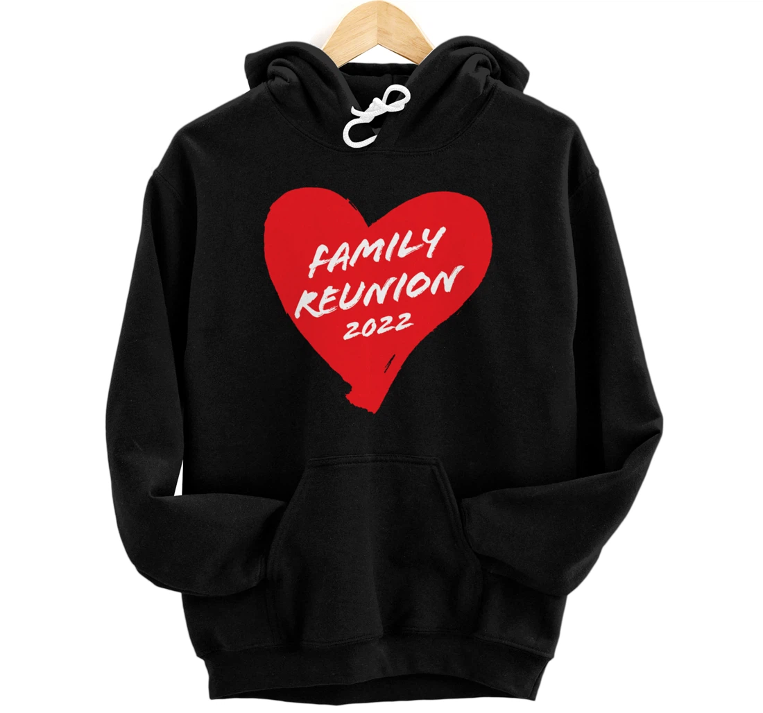 Personalized Family Reunion 2022 Matching Family Idea Cute Heart Pullover Hoodie