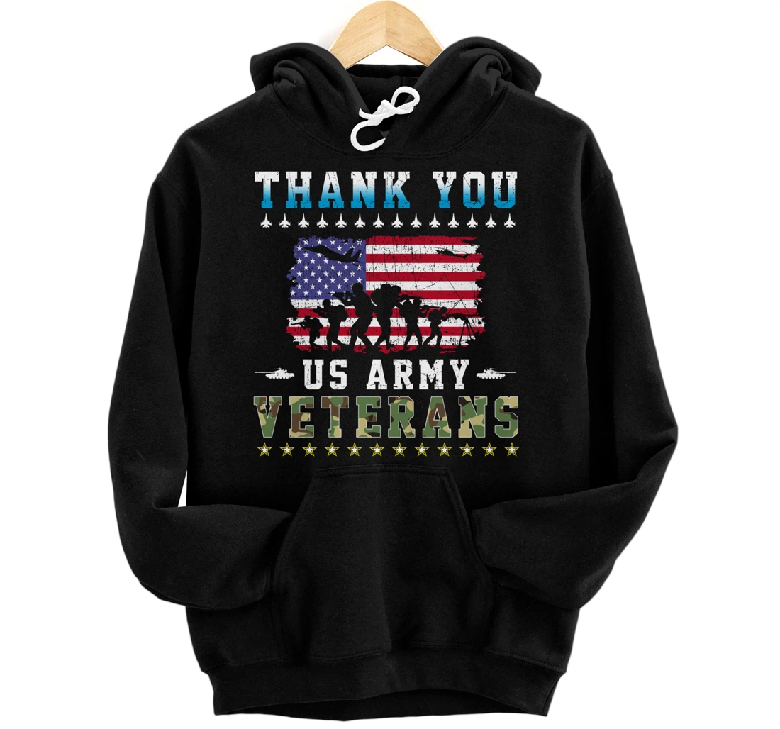 Personalized Thank You US Army Veterans-Funny Proud Veterans Day Army Pullover Hoodie