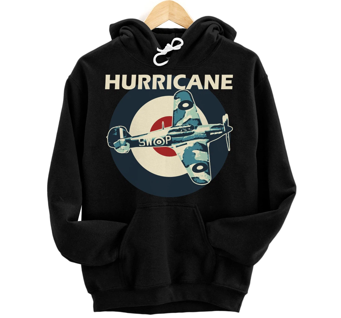 Personalized RAF Hurricane Aircraft WW2 War Aeroplane Fighter Aircraft Pullover Hoodie