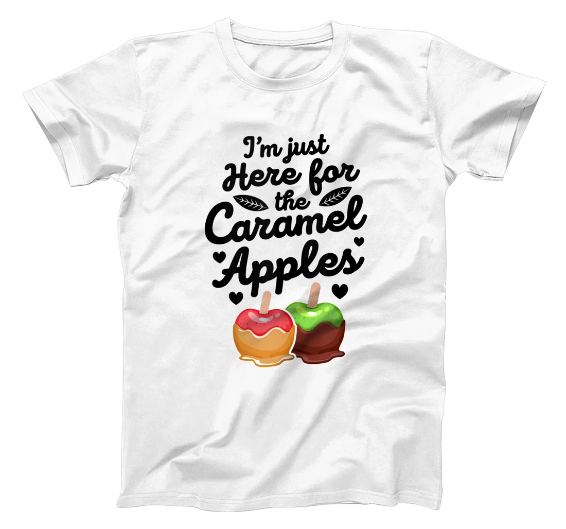 Personalized Apple I'm Just Here For The Caramel Apples Funny Fair Food T-Shirt, Women T-Shirt