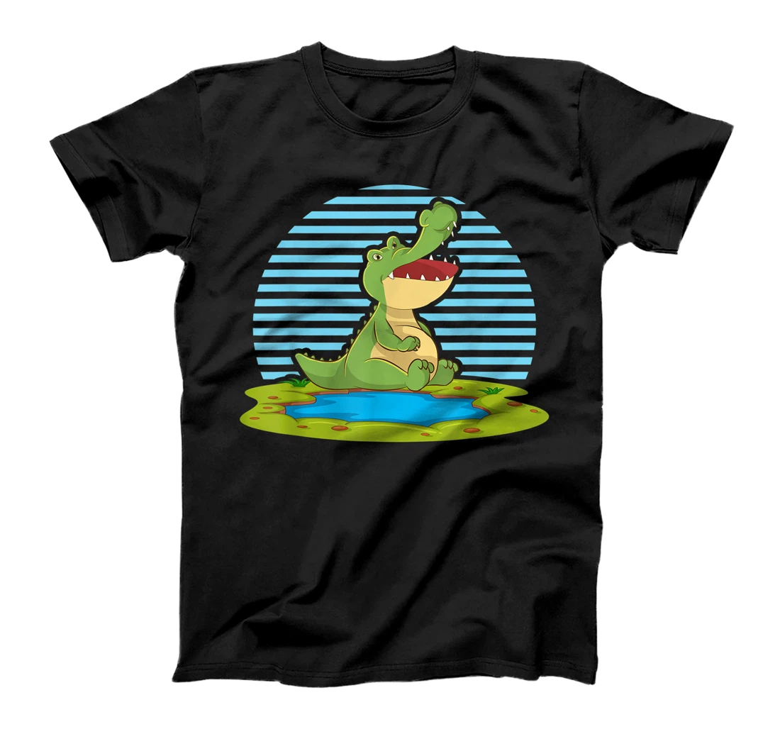 Personalized Womens Alligator Reptile Funny Animal Pond Cute Crocodile T-Shirt, Kid T-Shirt and Women T-Shirt