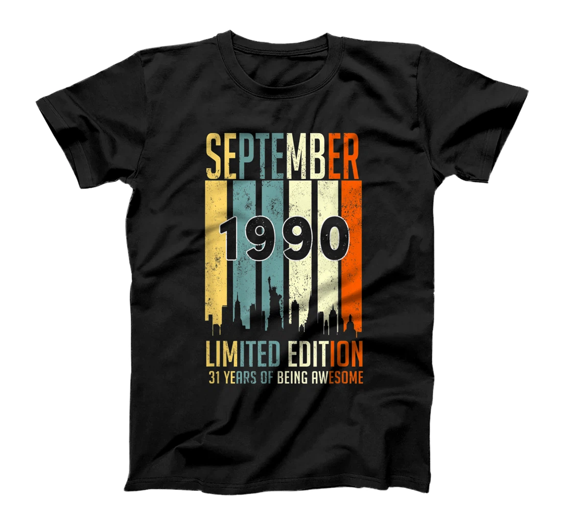 Vintage September 1990 Limited Edition 31st Bday 31 Years T-Shirt, Women T-Shirt