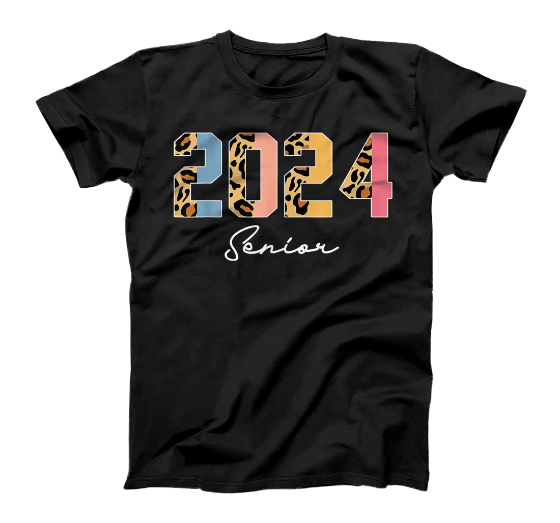 Womens Senior 2022 Class of 2022 Senior Graduation Leopard Print T-Shirt, Women T-Shirt