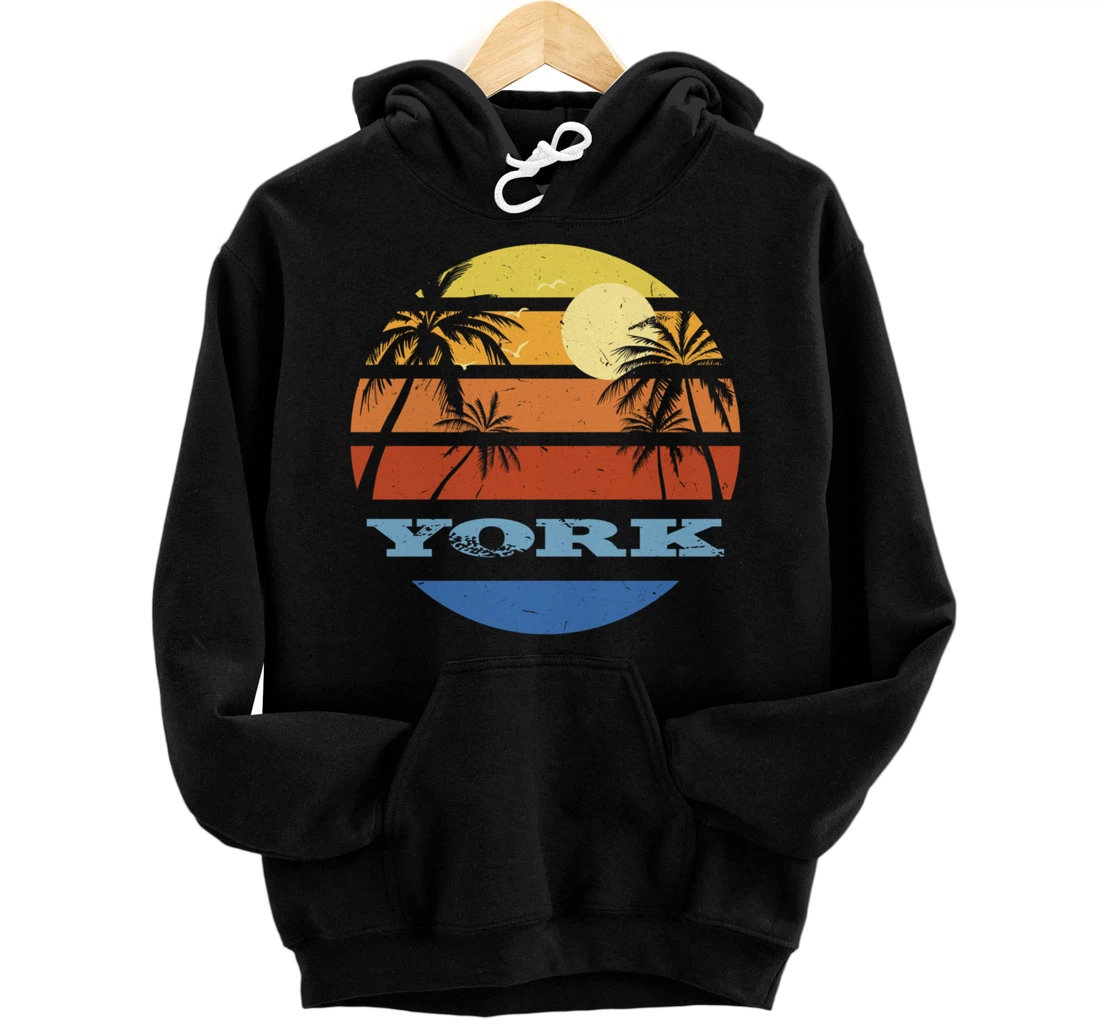 Personalized York Maine ME Beach Lover Yorker Beach Bum Summer Pullover Hoodie