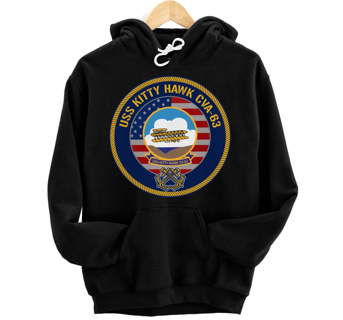 Personalized USS Kitty Hawk CVA-63 Aircraft Carrier Pullover Hoodie