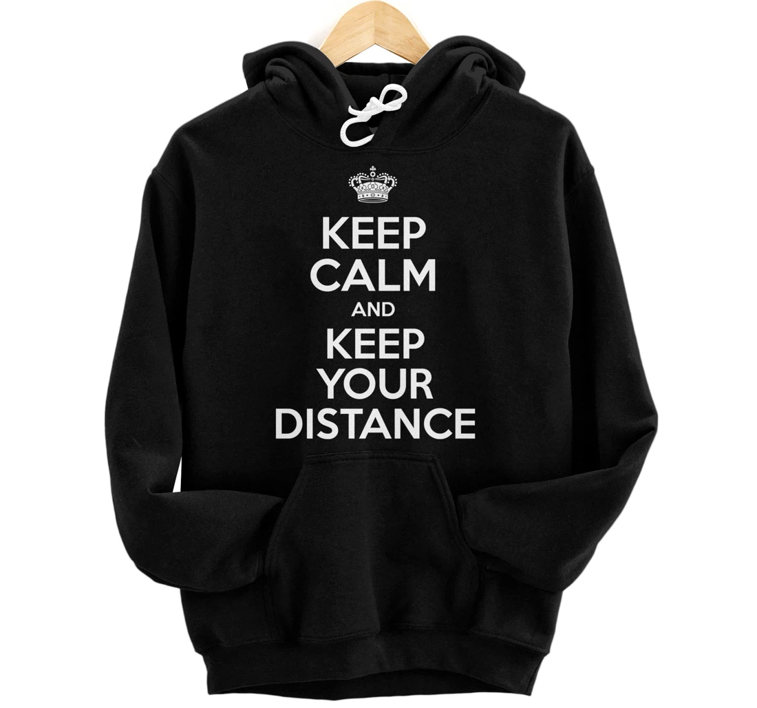 Personalized Keep Calm And Keep Your Distance - Flu Cold Pullover Hoodie