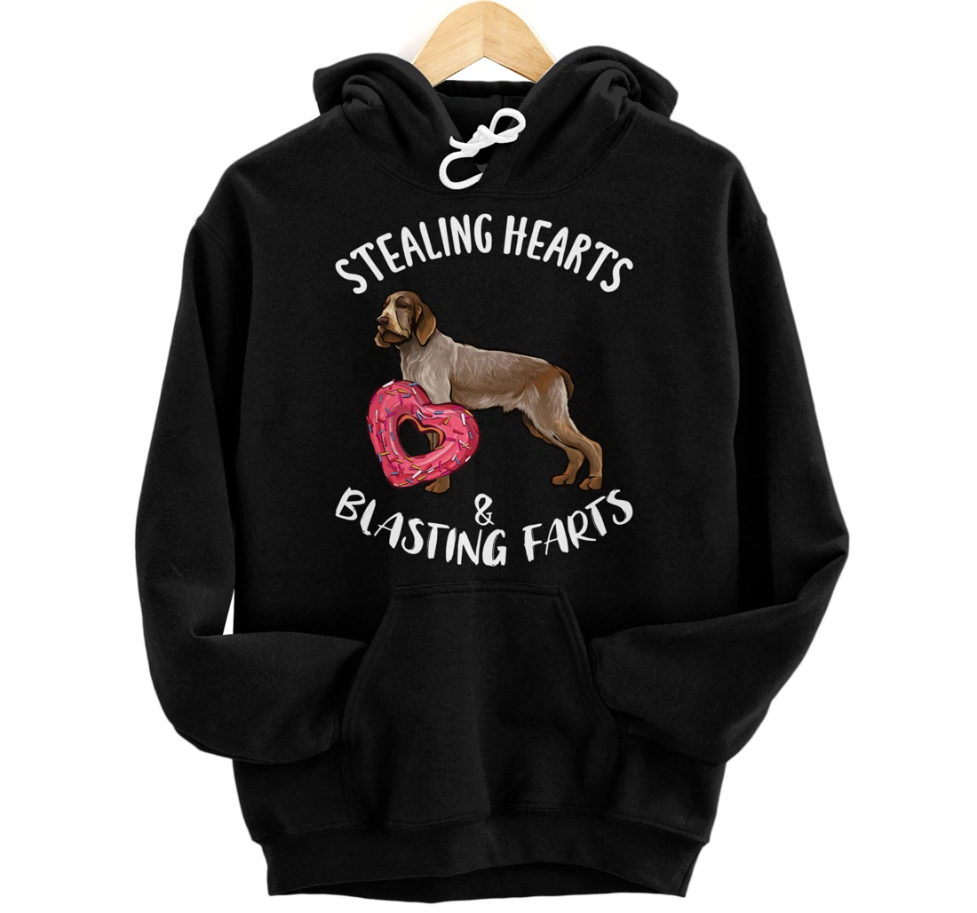 Personalized Stealing Heart Blasting Fart Spinoni Italiani Valentines Day Pullover Hoodie