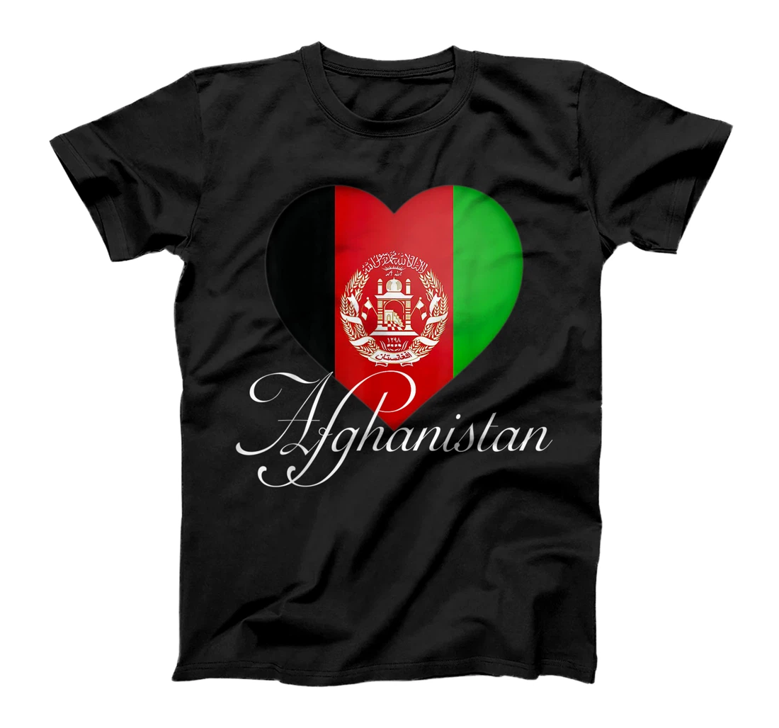 Afghanistan Heart Heartbeat Afghan Pride Afghanistan Flag T-Shirt, Kid T-Shirt and Women T-Shirt