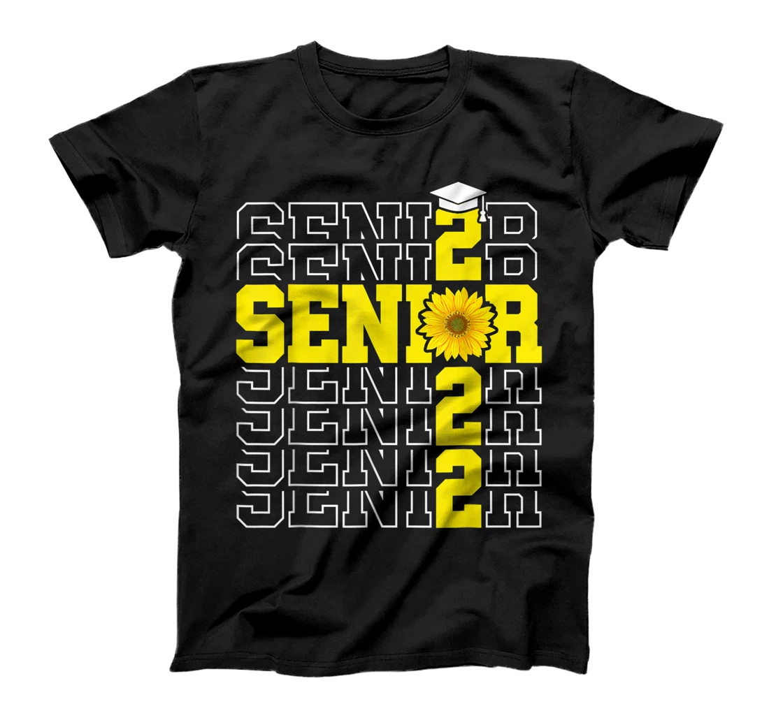 Senior 2022 with Sunflower the graduation cap hat tassel T-Shirt, Women T-Shirt