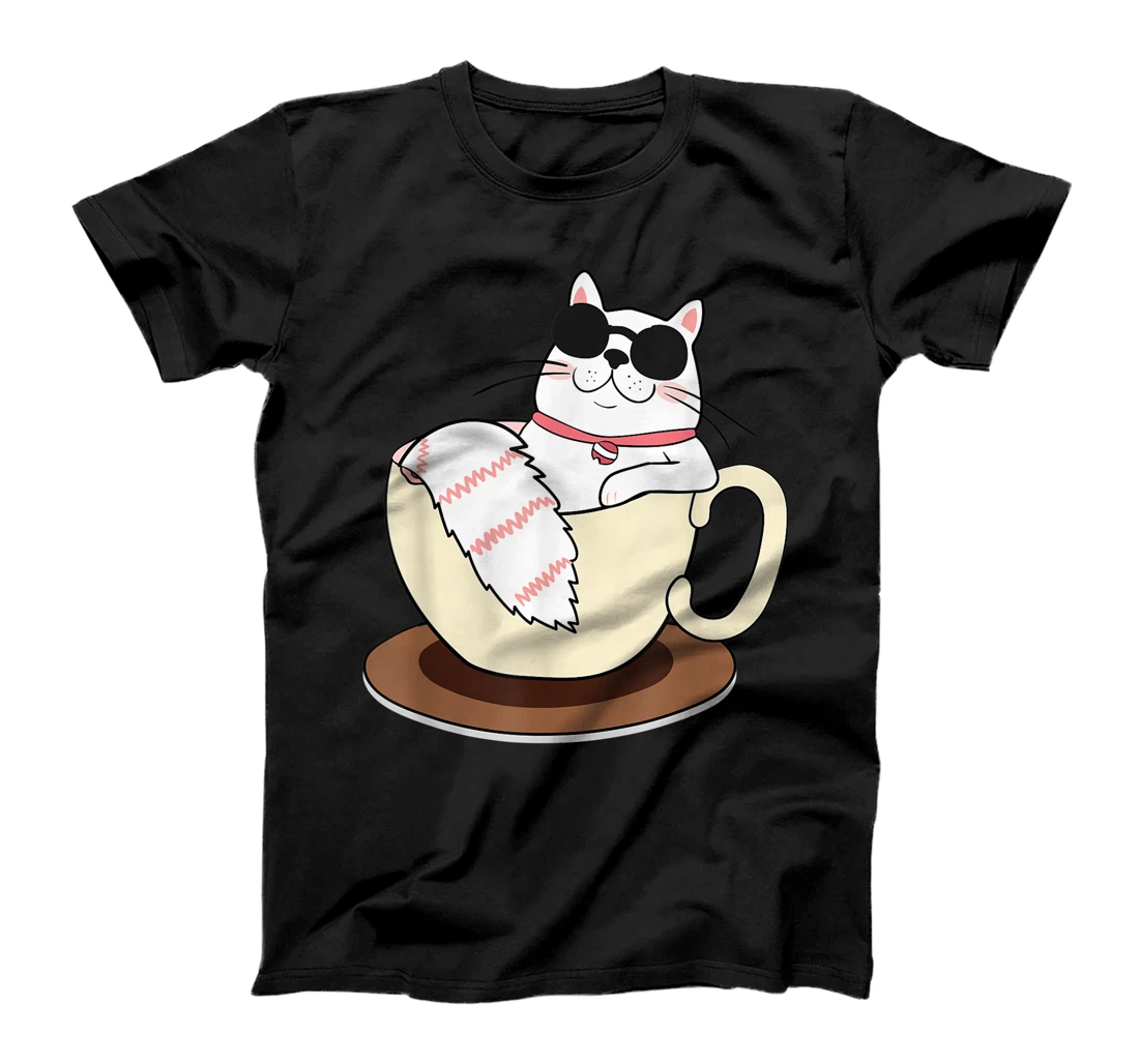 Funny Cute Cat Wearing Sunglasses Chill Out In Coffee Mug T-Shirt, Kid T-Shirt and Women T-Shirt