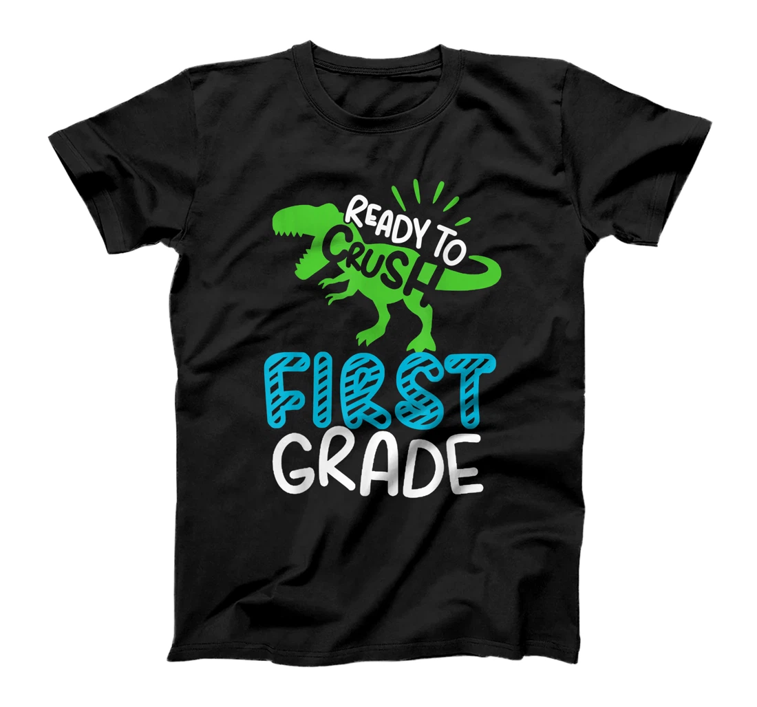 Roaring 1st Grade Dinosaur Back to School Backpack Boys Gift T-Shirt, Kid T-Shirt and Women T-Shirt