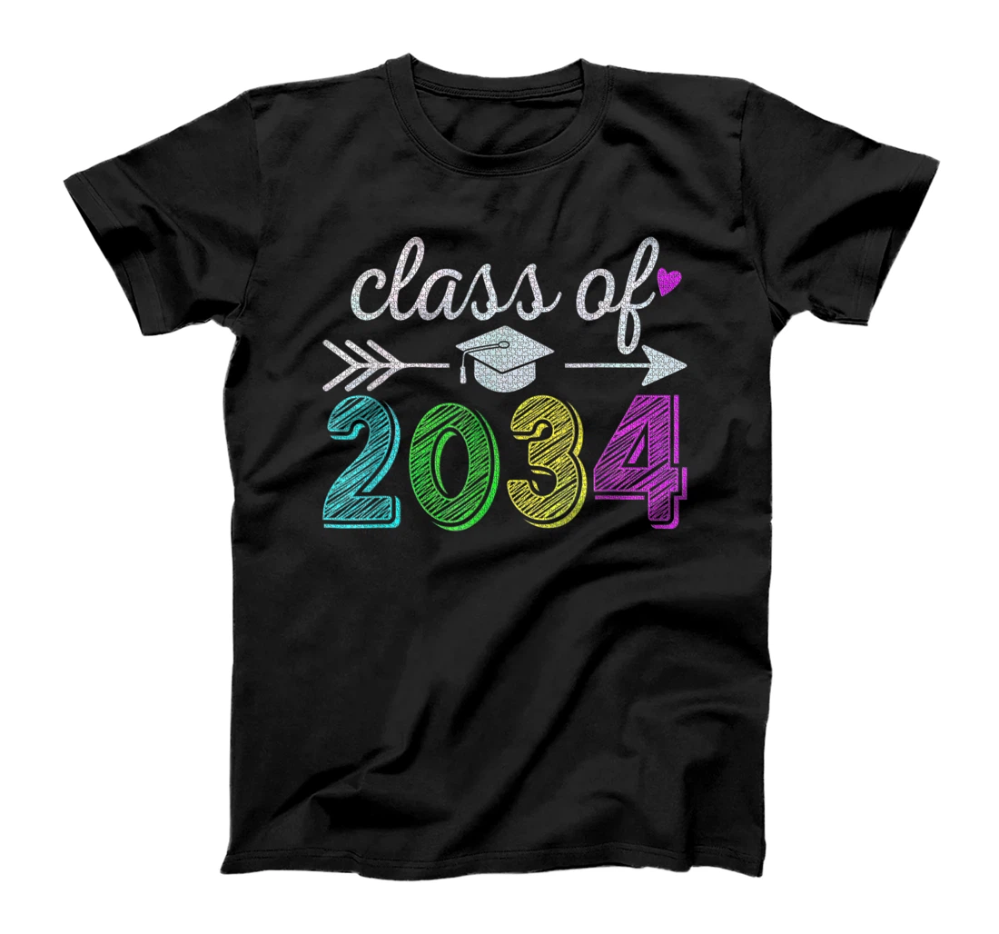 Class Of 2034 Grow With Me Hello Kindergarten Back To School T-Shirt, Women T-Shirt