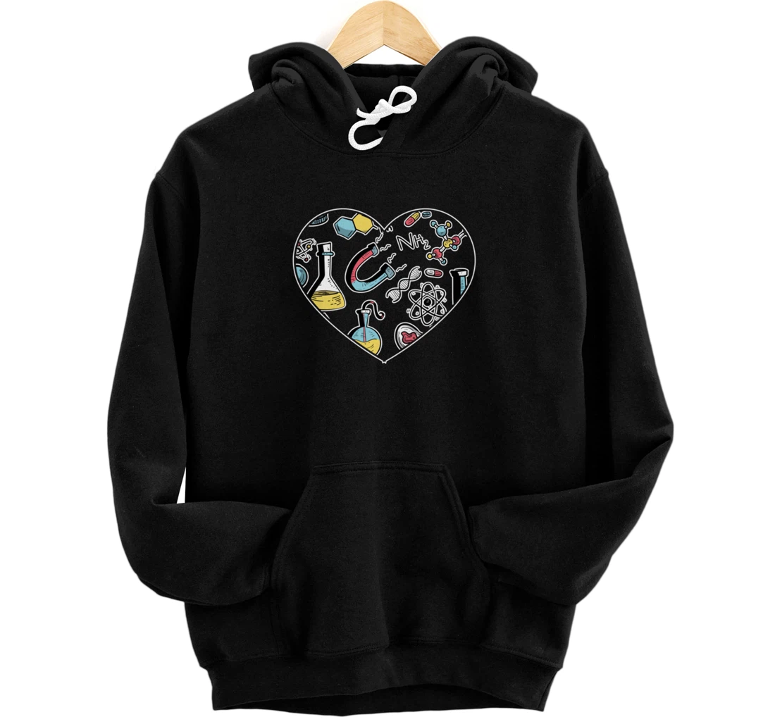 Personalized Classy Science merch Heart Love Scientist teacher Pullover Hoodie