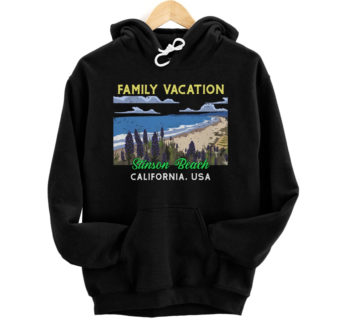 Personalized Family Vacation USA California - Stinson Beach Pullover Hoodie