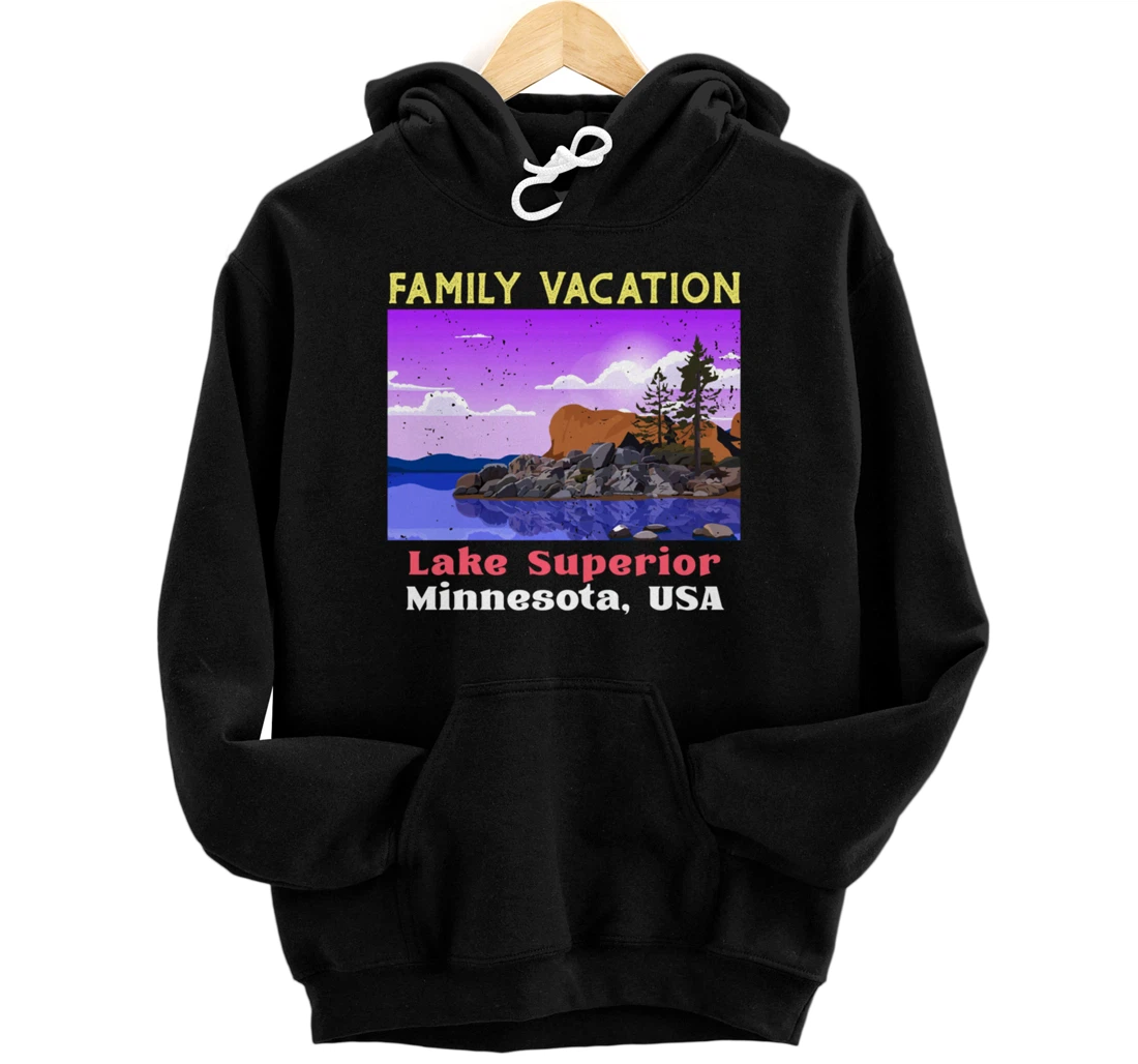 Personalized Family Vacation USA Minnesota Lake Superior Pullover Hoodie