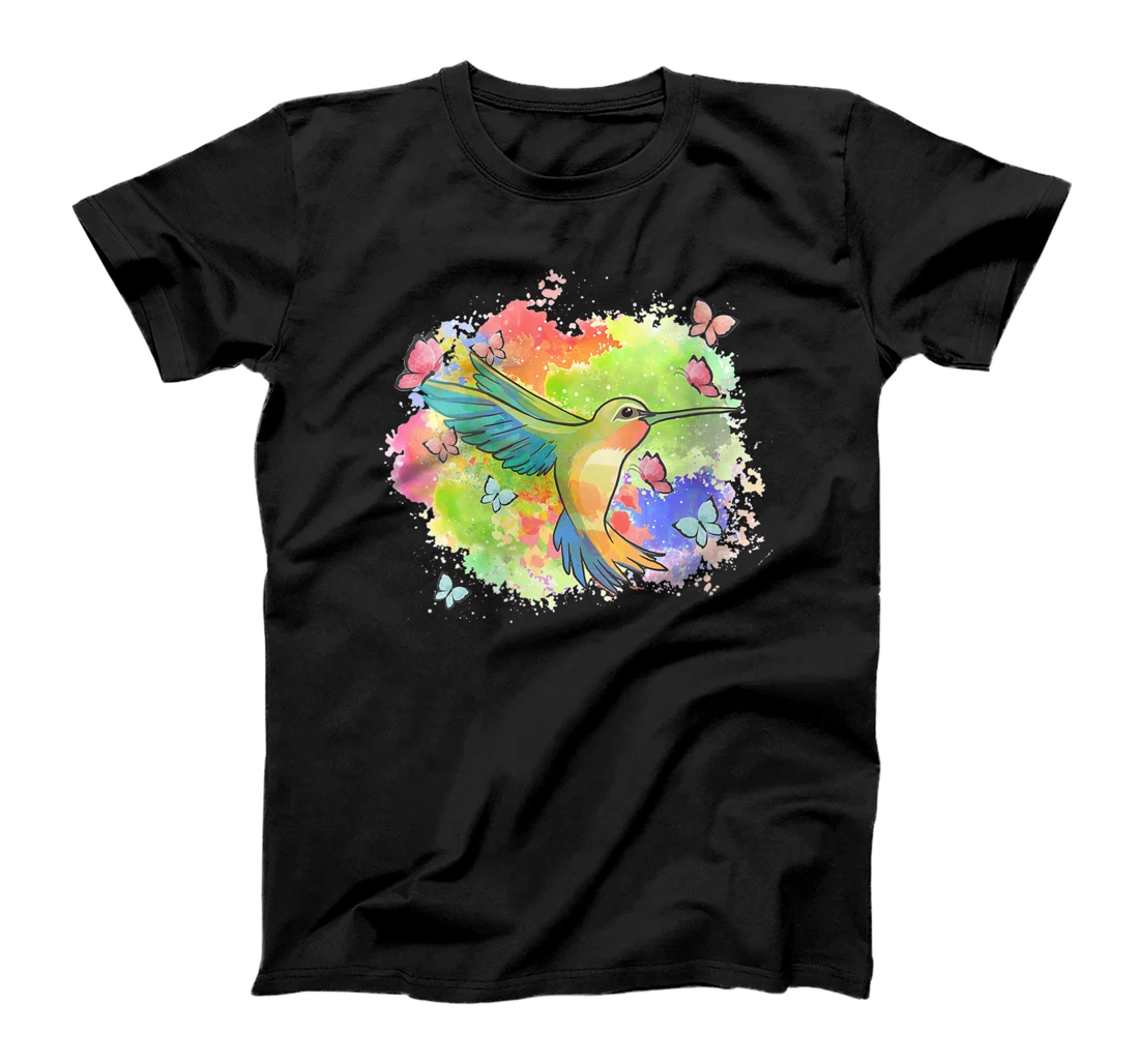 Womens Beautiful Animal Lover Colorful Pretty Hummingbird T-Shirt, Women T-Shirt