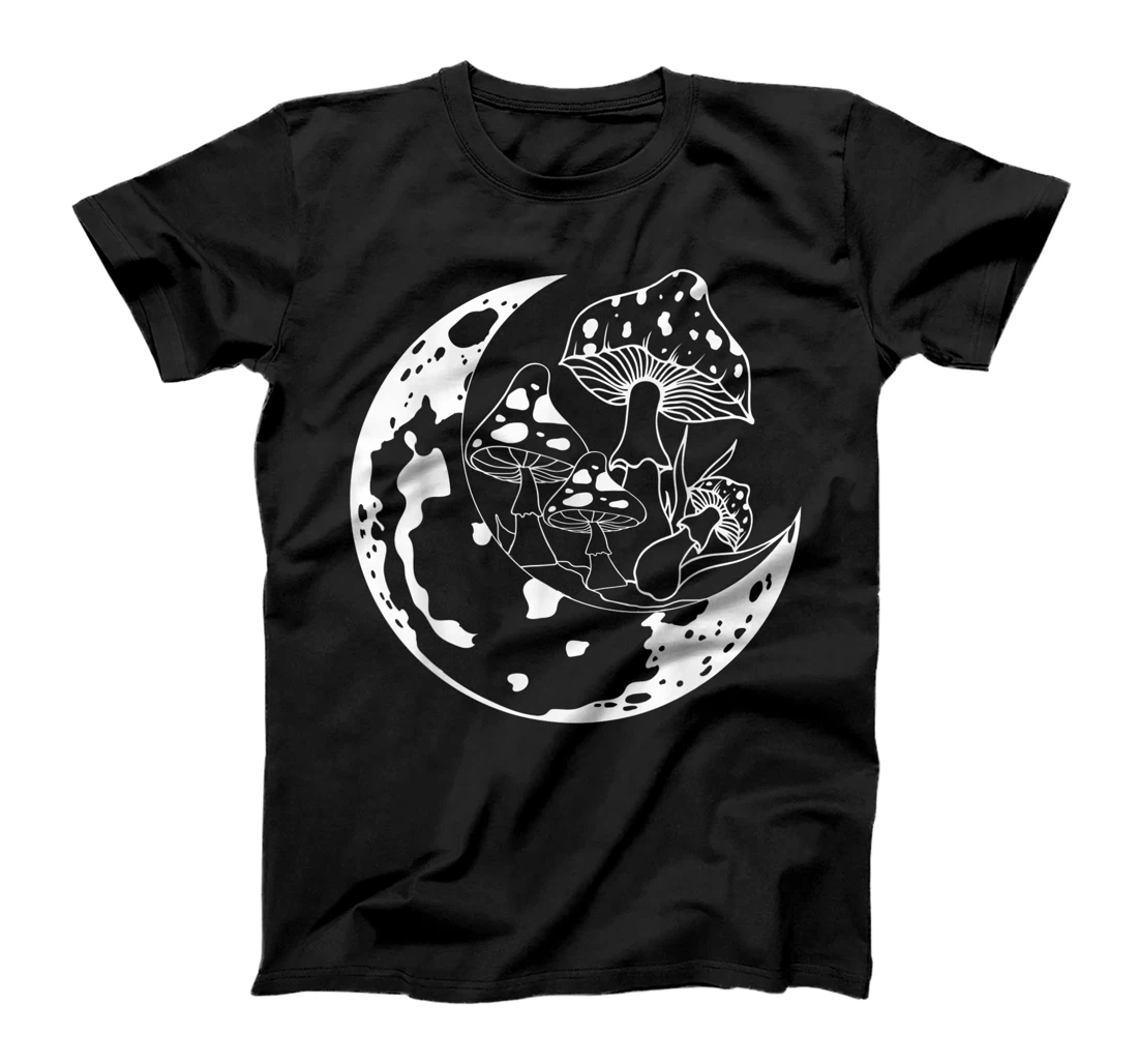 Goblincore Moon Aesthetic Dark Academia Mushroom T-Shirt, Women T-Shirt