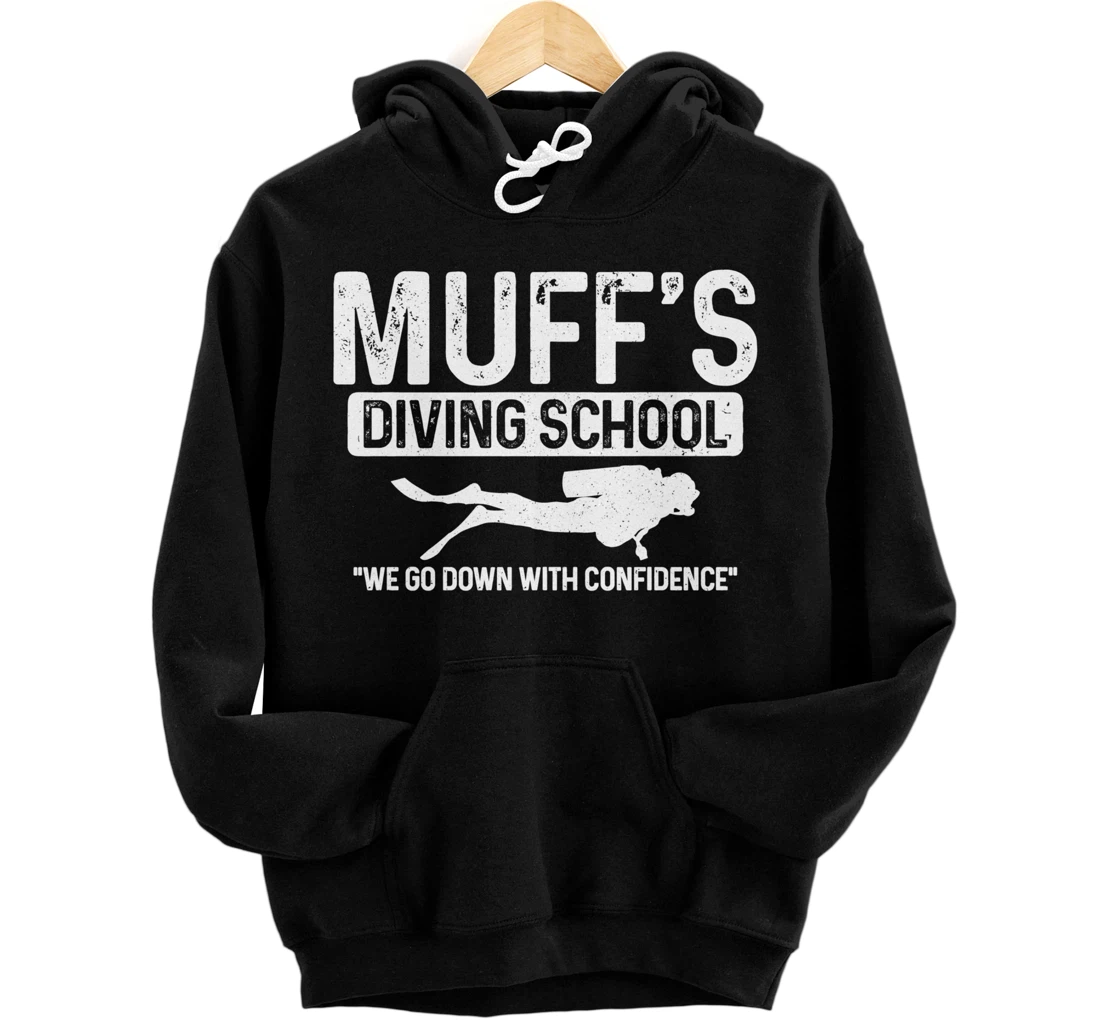 Personalized Muff's Diving School Funny Scuba Diver Pullover Hoodie