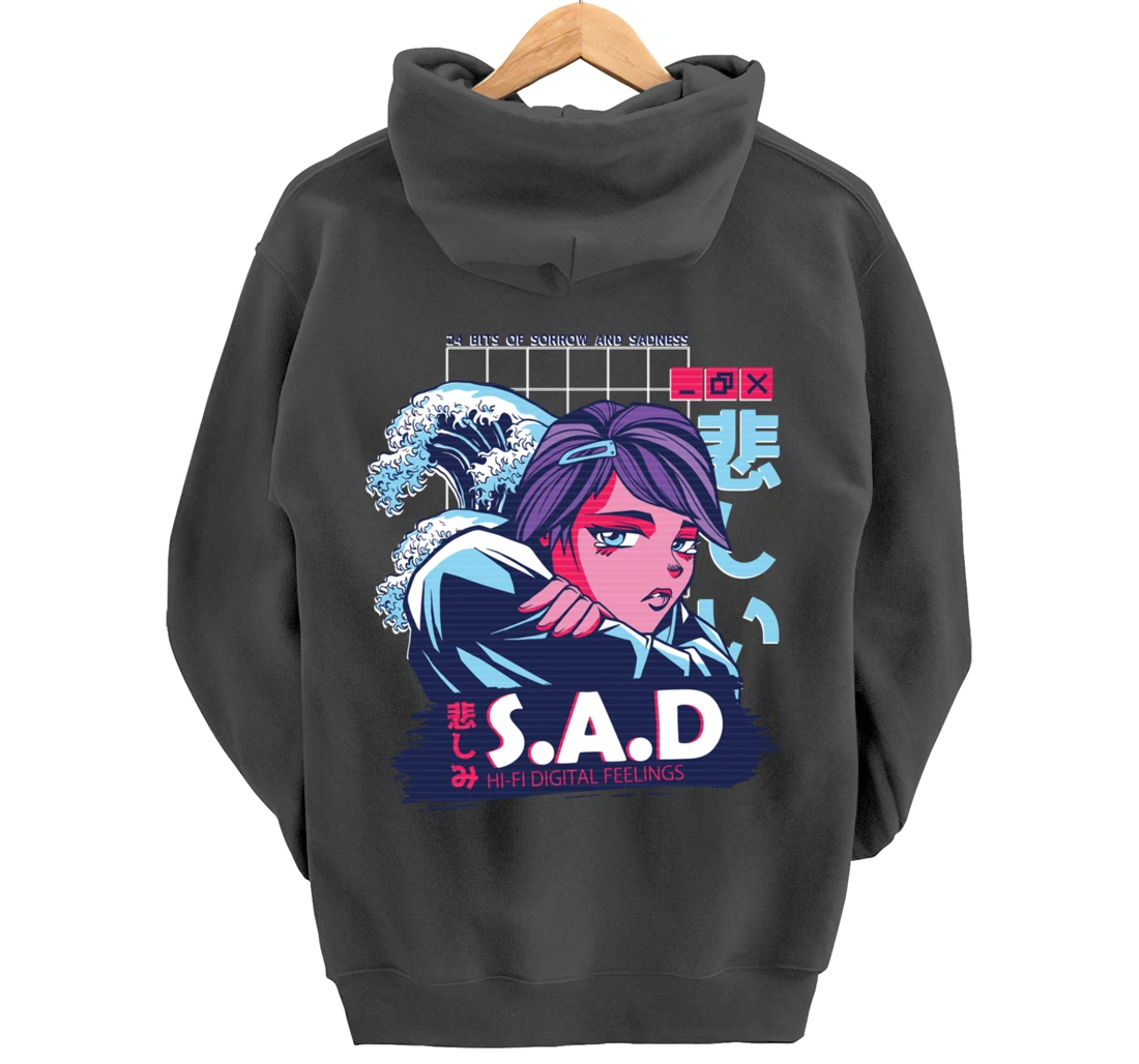 Personalized Vaporwave Cute Anime Sad Girl Aesthetic PFP Art