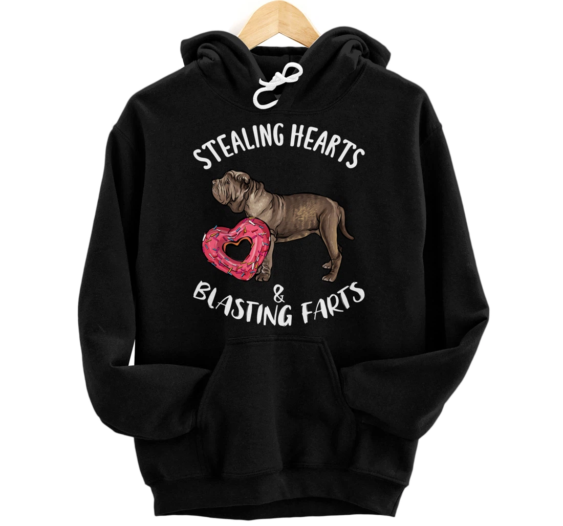 Personalized Stealing Hearts Blasting Farts Neapolitan Mastiff Valentines Pullover Hoodie