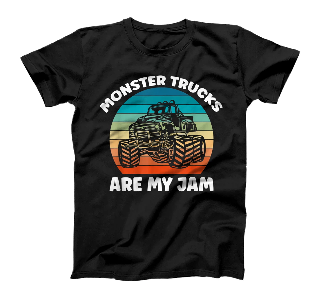 Cool Vintage Monster Truck Are My Jam Retro Sunset T-Shirt, Kid T-Shirt and Women T-Shirt