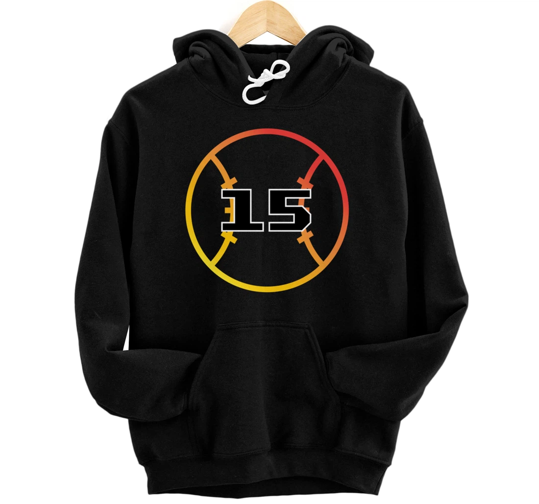 Personalized Baseball Softball Favorite Lucky Number #15 Pullover Hoodie