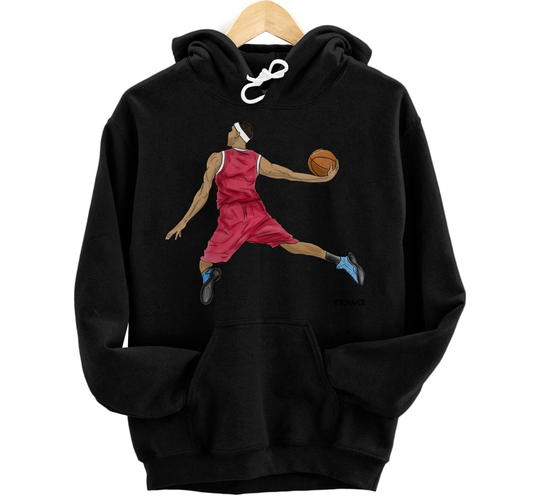 Personalized BASKETBALL HOOP JERSEY STREETBALL SLAM DUNK DRAWING Pullover Hoodie