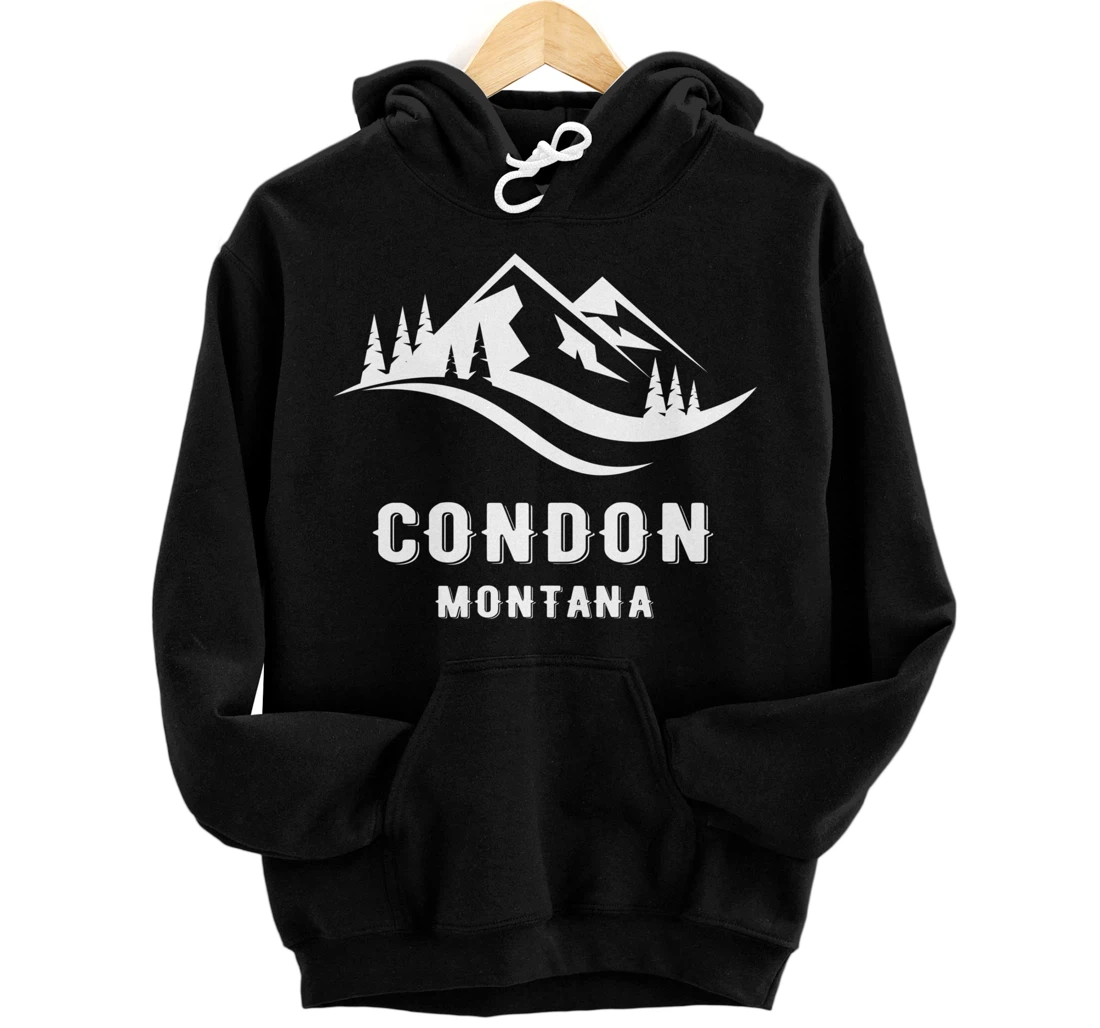 Personalized Condon Montana Mountains Souvenir Memorabilia Winter Vacay Pullover Hoodie