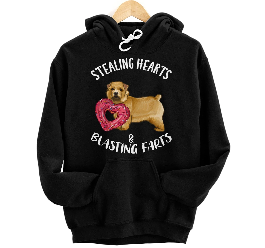 Personalized Stealing Heart Blasting Farts Norwich Terrier Valentines Day Pullover Hoodie