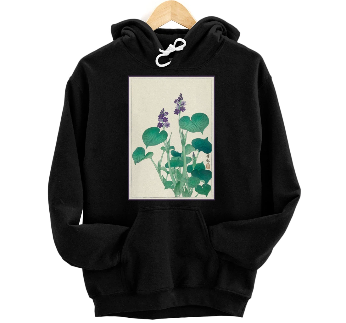 Personalized Blooming Hosta Plantain Lilies by Ohara Koson Japanese Art Pullover Hoodie