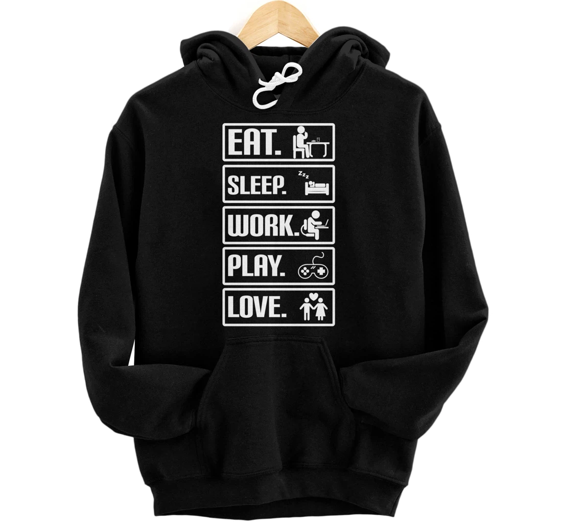 Personalized Eat Sleep Work Play Love sexy cute design Pullover Hoodie