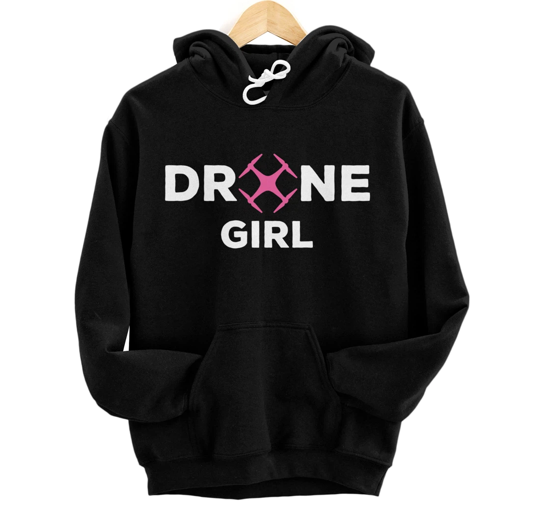 Personalized Drone Girl - Funny Womens Girls Drone Pilot Flying Drones Pullover Hoodie