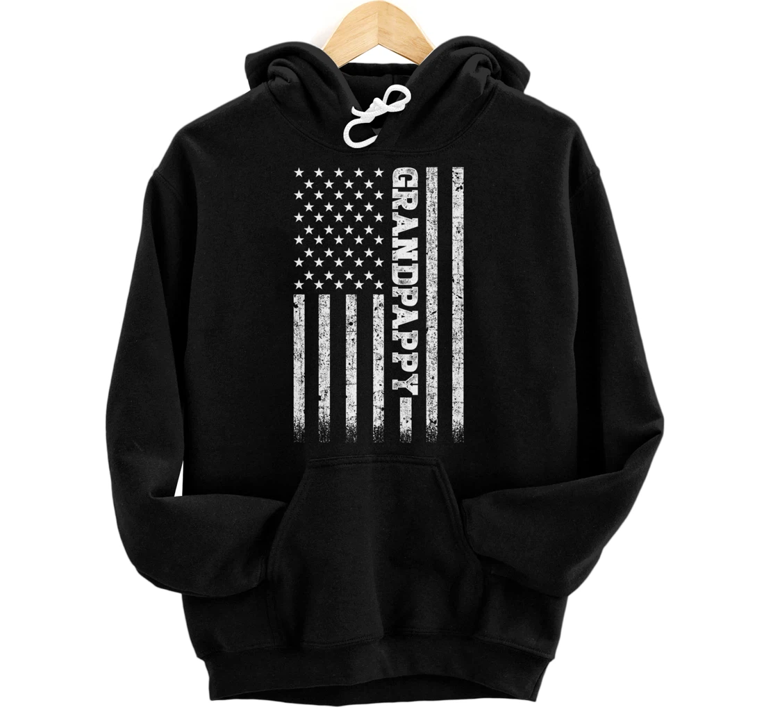 Personalized Grandpappy American Flag Pullover Hoodie