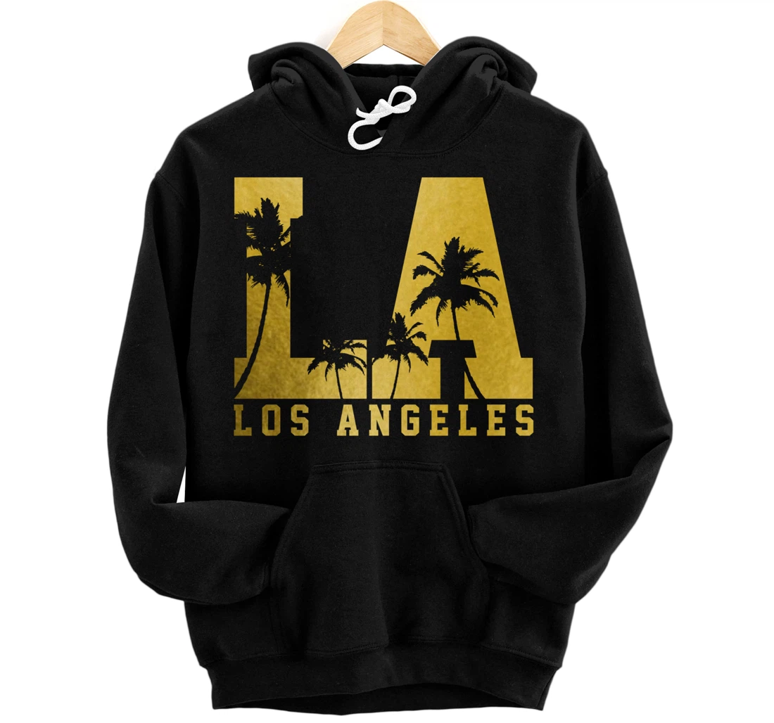 Personalized Los Angeles LA Vintage California Palm trees Pullover Hoodie