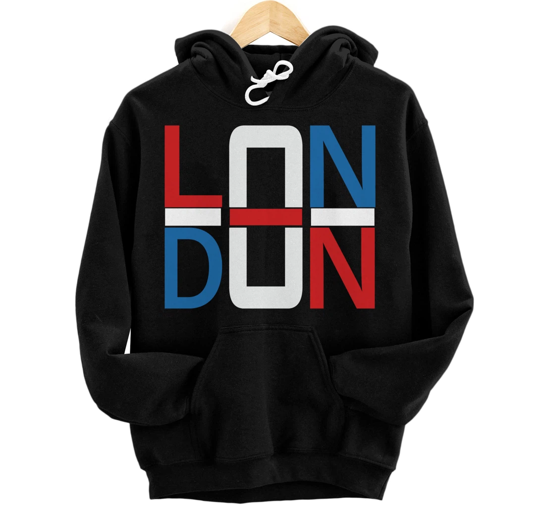Personalized Retro London United Kingdom England UK Vintage London Pullover Hoodie
