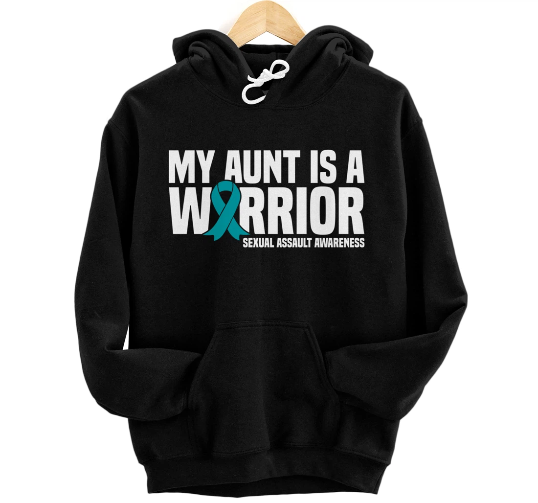 Personalized My Aunt is a Warrior Sexual Assault Awareness Pullover Hoodie