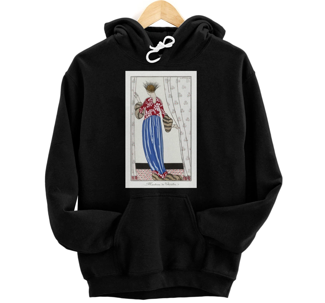 Personalized Vintage French Art Deco Fashion Illustration George Barbier Pullover Hoodie