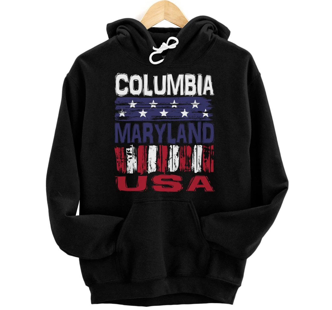Personalized Columbia Maryland USA Pullover Hoodie
