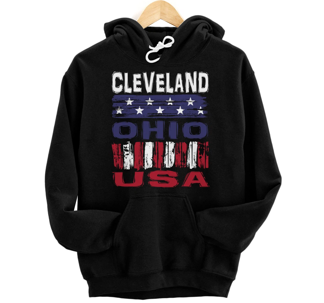 Personalized Cleveland Ohio USA Pullover Hoodie