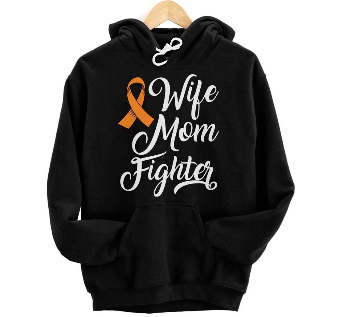 Personalized Wife Mom MS Multiple Sclerosis Awareness Orange Ribbon Gift Pullover Hoodie