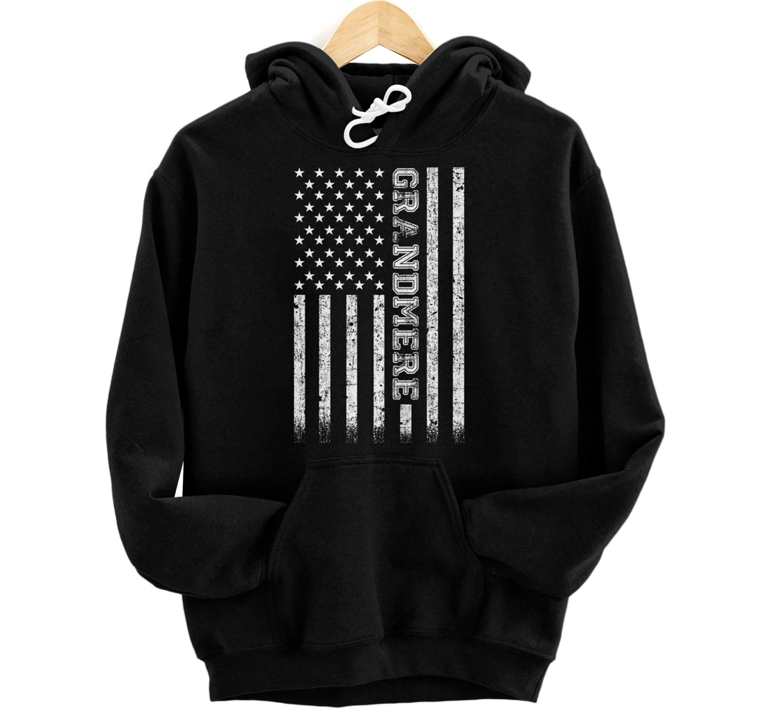 Personalized Grandmere American Flag Pullover Hoodie