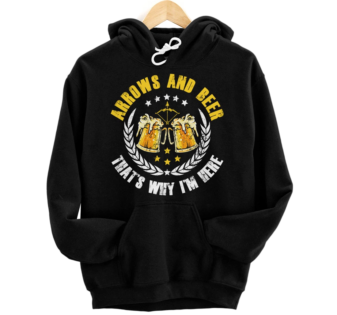 Personalized Funny Archery - Beer Bowman Bow Hunting Archer Pullover Hoodie