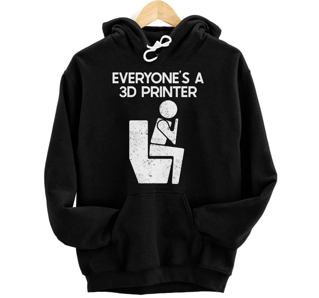 Personalized Funny 3d Printer Joke 3d Printing Poop Humor Filament Gag Pullover Hoodie