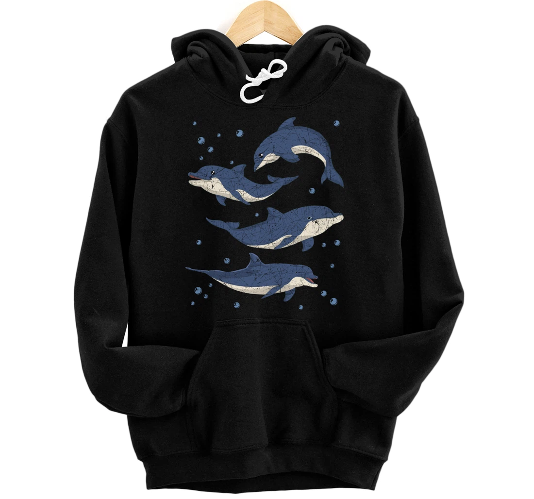 Personalized Bubbles Sea Animal Ocean Dolphins Lover Dolphin Pullover Hoodie