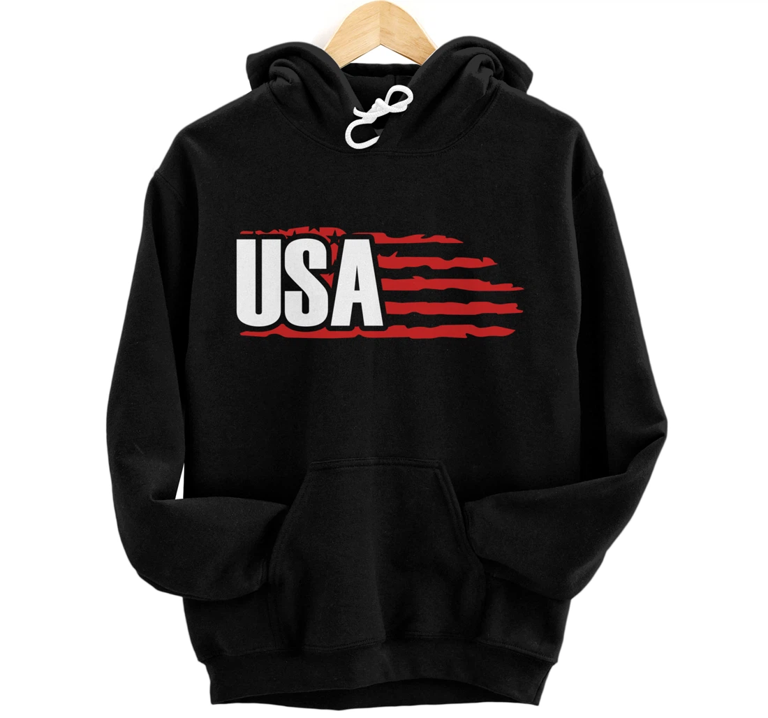 Personalized NYC - New York City - USA - Amerian Flag Pullover Hoodie