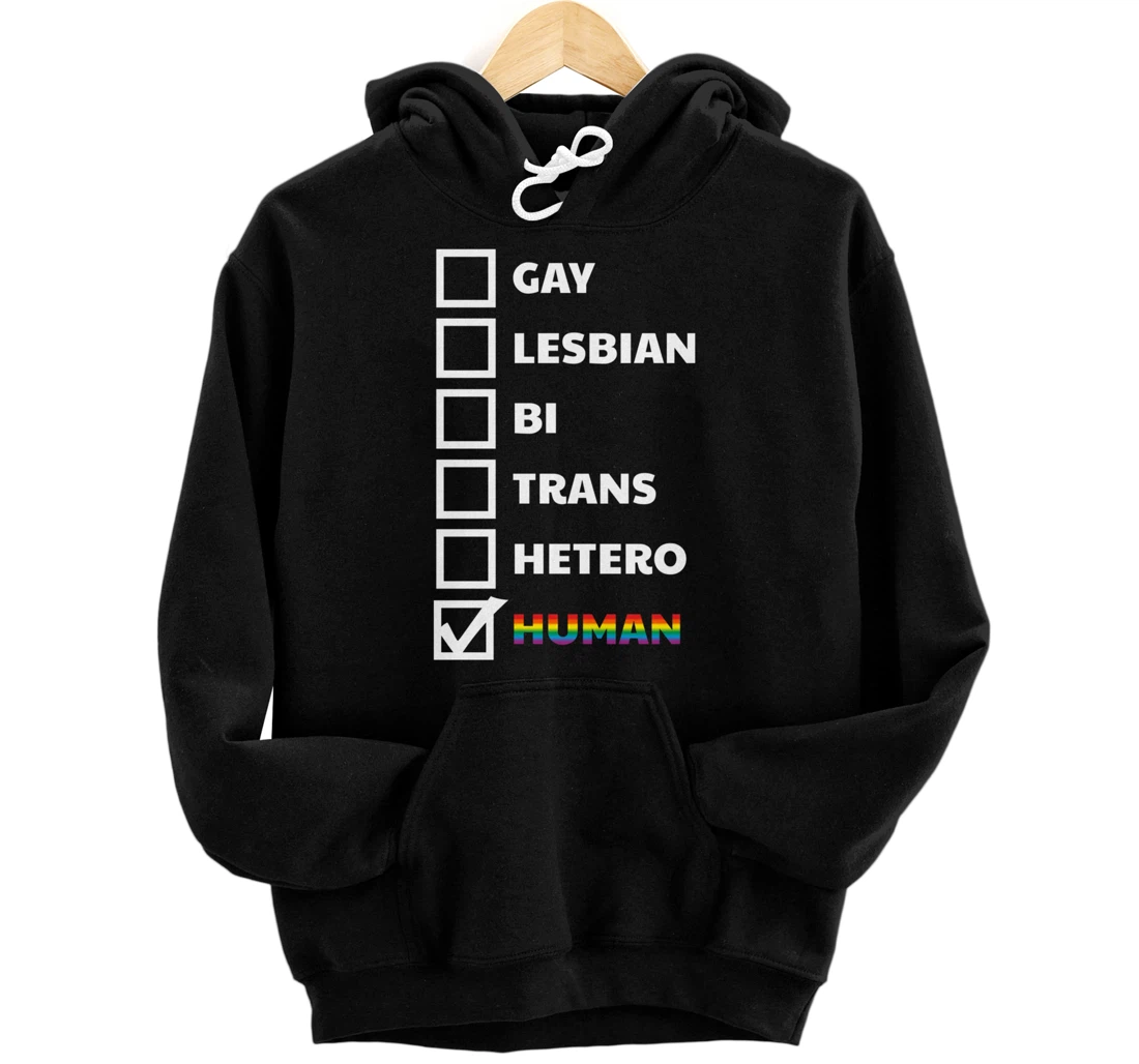 Personalized Gay Lesbian Bi Trans Hetero Human Pullover Hoodie