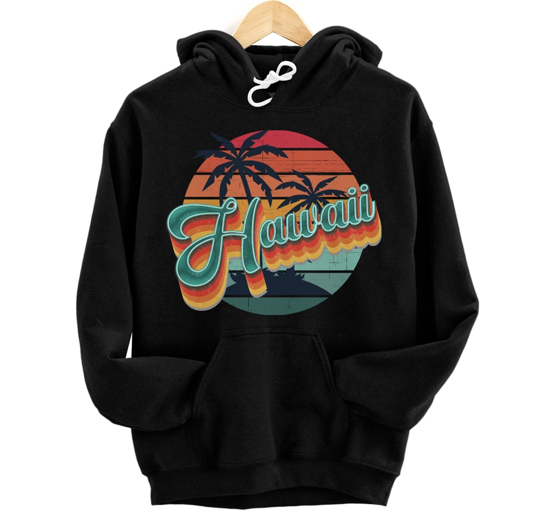 Personalized Retro Hawaii grunge Hawaii 70s 80s Pullover Hoodie