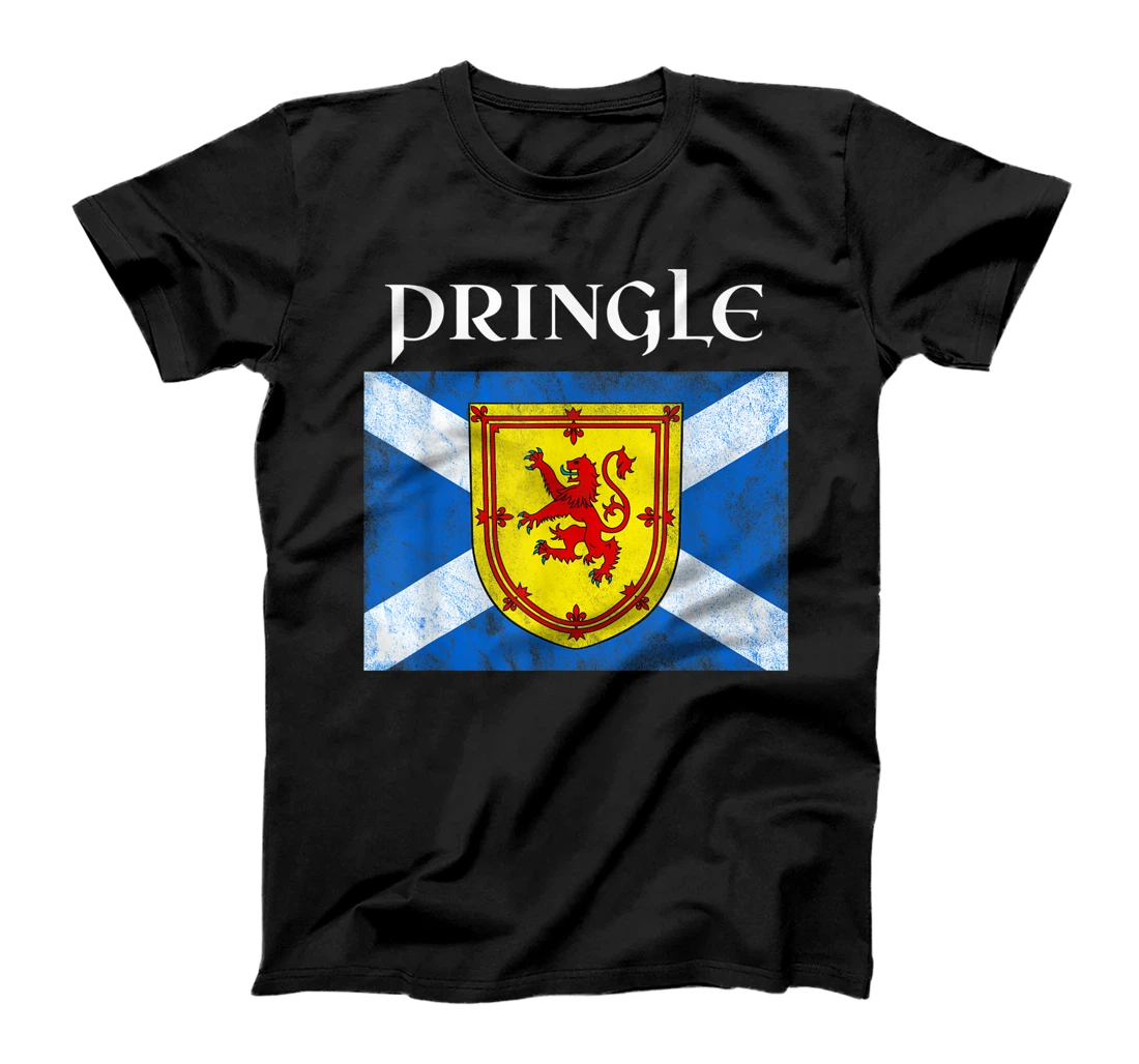 Personalized Womens Pringle Clan Scottish Name Scotland Flag T-Shirt, Kid T-Shirt and Women T-Shirt