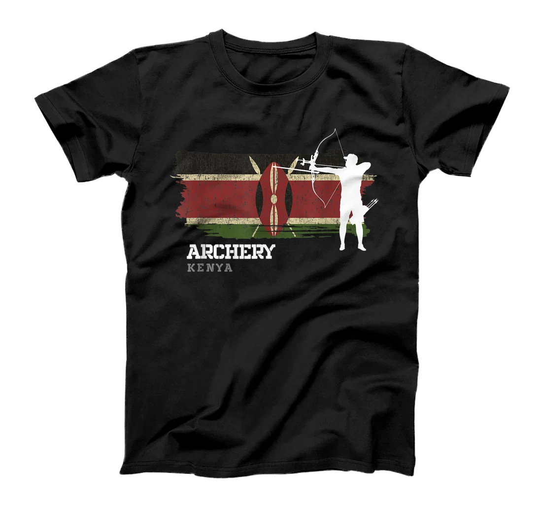 Personalized Kenya Archery Team Sports Kenyan Flag Bow Arrow T-Shirt, Women T-Shirt