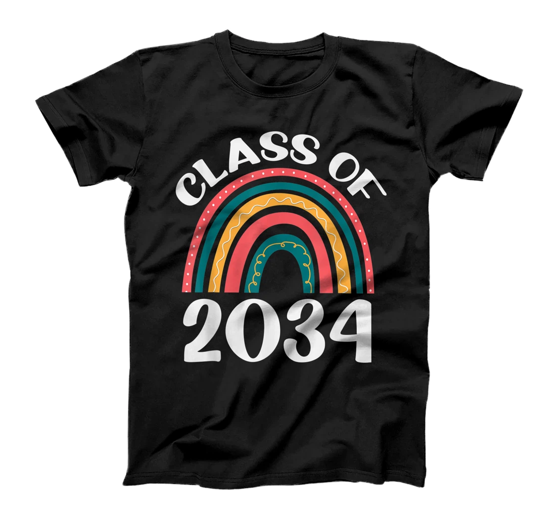 Personalized CLASS of 2034 Rainbow Grow With Me School Teacher Student T-Shirt, Kid T-Shirt and Women T-Shirt